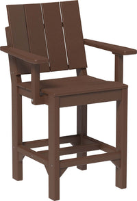 LuxCraft outdoor dining arm chair crafted from high-density polyethylene recyclable plastic