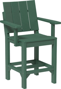 LuxCraft outdoor dining arm chair crafted from high-density polyethylene recyclable plastic