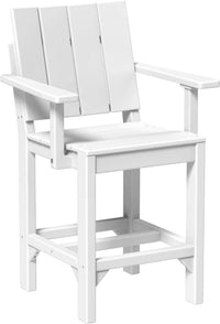 LuxCraft outdoor dining arm chair crafted from high-density polyethylene recyclable plastic