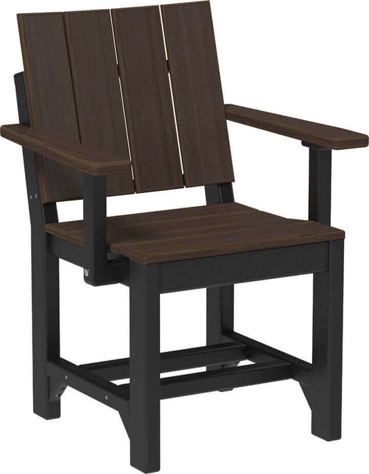LuxCraft Dining Set | 10' Oval Dining Table 11-Piece Set in Brazilian Walnut and Black — Amish-crafted recycled poly, 20-year poly durability