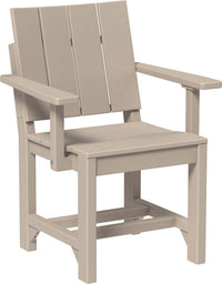 LuxCraft outdoor dining arm chair crafted from high-density polyethylene recyclable plastic