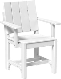 LuxCraft outdoor dining arm chair crafted from high-density polyethylene recyclable plastic