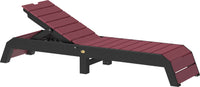 LuxCraft pool chaise lounge easily adjustable between a flat or reclined position