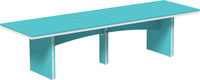 LuxCraft Rectangular Outdoor Dining Table weather-resistant materials that features umbrella hole and variety of colors