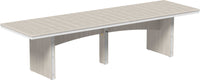 LuxCraft Rectangular Outdoor Dining Table weather-resistant materials that features umbrella hole and variety of colors