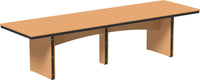 LuxCraft Rectangular Outdoor Dining Table weather-resistant materials that features umbrella hole and variety of colors