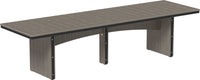 LuxCraft Rectangular Outdoor Dining Table weather-resistant materials that features umbrella hole and variety of colors