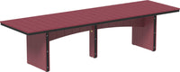 LuxCraft Rectangular Outdoor Dining Table weather-resistant materials that features umbrella hole and variety of colors