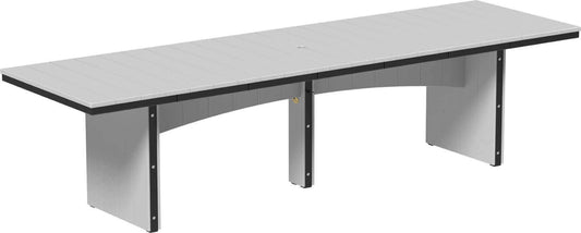 LuxCraft 10' Rectangular Outdoor Dining Table | Bar Height — recycled poly tabletop for outdoor family dining