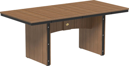 LuxCraft Urban Dining Table Set with Urban Side Chairs — Amish-crafted recycled poly, 20-year poly durability