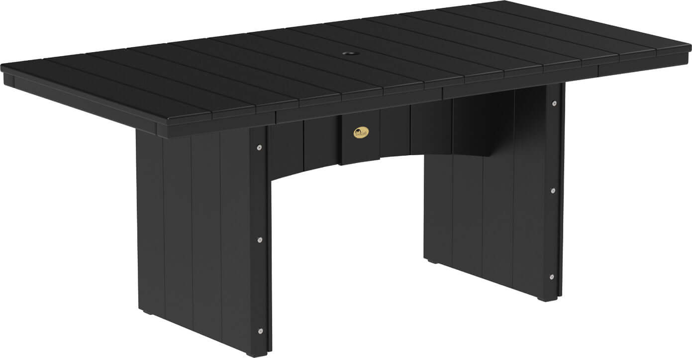 LuxCraft Urban Dining Table Set with Urban Side Chairs — Amish-crafted recycled poly, weather-resistant design