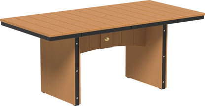 LuxCraft Urban Dining Table Set with Urban Side Chairs — Amish-crafted recycled poly, weather-resistant design