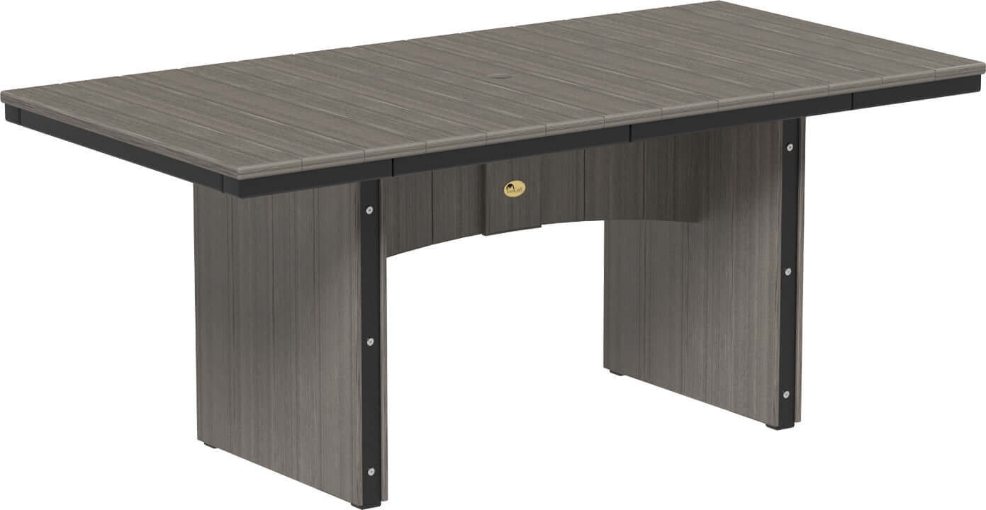 LuxCraft Urban Dining Table Set with Urban Side Chairs — Amish-crafted recycled poly, commercial-grade poly