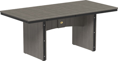 LuxCraft Urban Dining Table Set with Urban Side Chairs — Amish-crafted recycled poly, commercial-grade poly