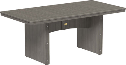 LuxCraft Urban Dining Table Set with Urban Side Chairs — recycled poly tabletop for outdoor family dining