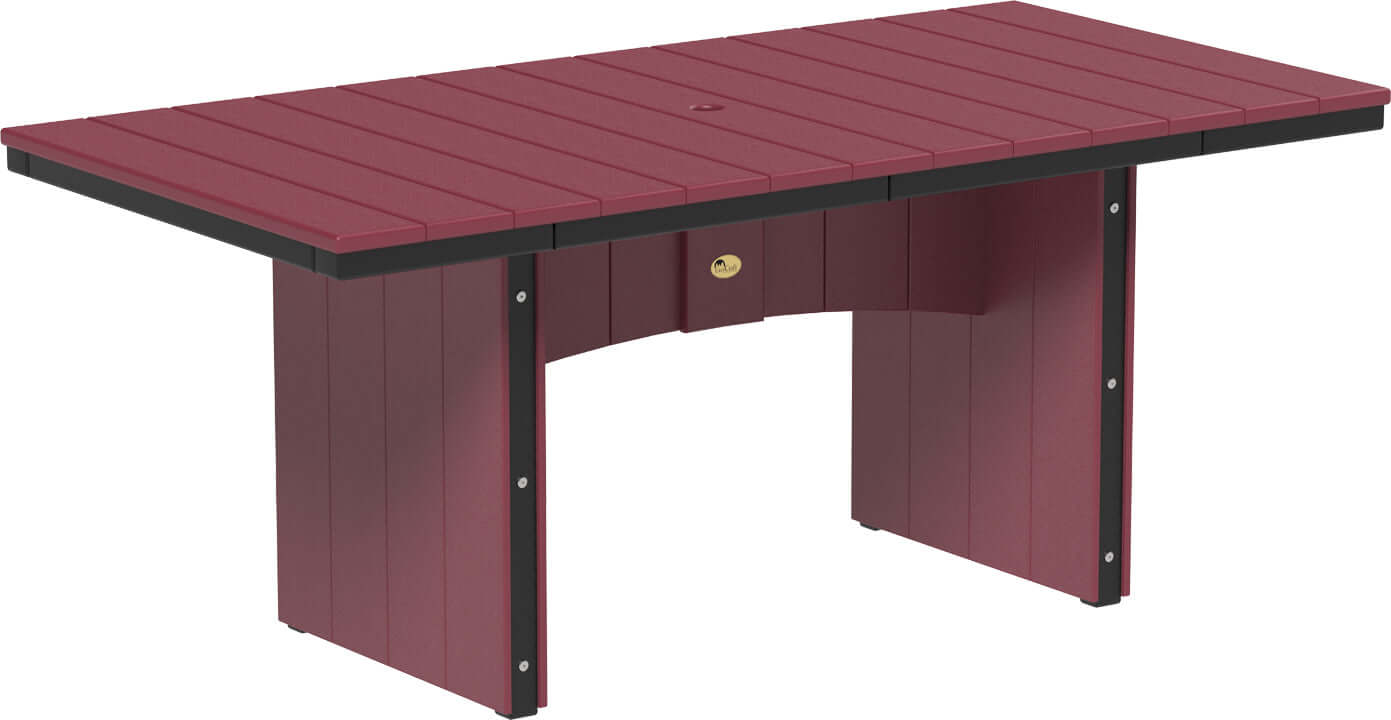 LuxCraft Urban Dining Table Set with Urban Side Chairs — Amish-crafted recycled poly, commercial-grade poly