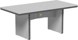 LuxCraft Urban Dining Table Set with Urban Side Chairs — recycled poly tabletop for outdoor family dining