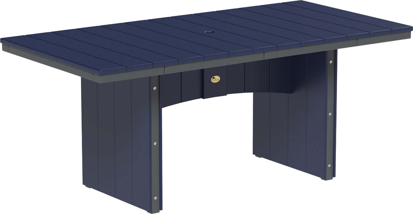 LuxCraft Urban Dining Table Set with Urban Side Chairs — Amish-crafted recycled poly, weather-resistant design