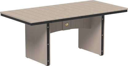 LuxCraft Urban Dining Table Set with Urban Side Chairs — Amish-crafted recycled poly, 20-year poly durability