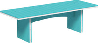 LuxCraft 3' x 8' rectangular outdoor dining table made with sturdy weather-resistant materials