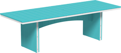 LuxCraft 3' x 8' Rectangular Outdoor Urban Dining Table | Dining Height