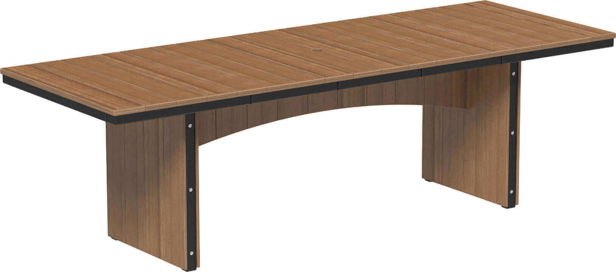 LuxCraft 7-Piece Urban Outdoor Dining Set | 3' x 8' Rectangular Table — Amish-crafted recycled poly, 20-year poly durability
