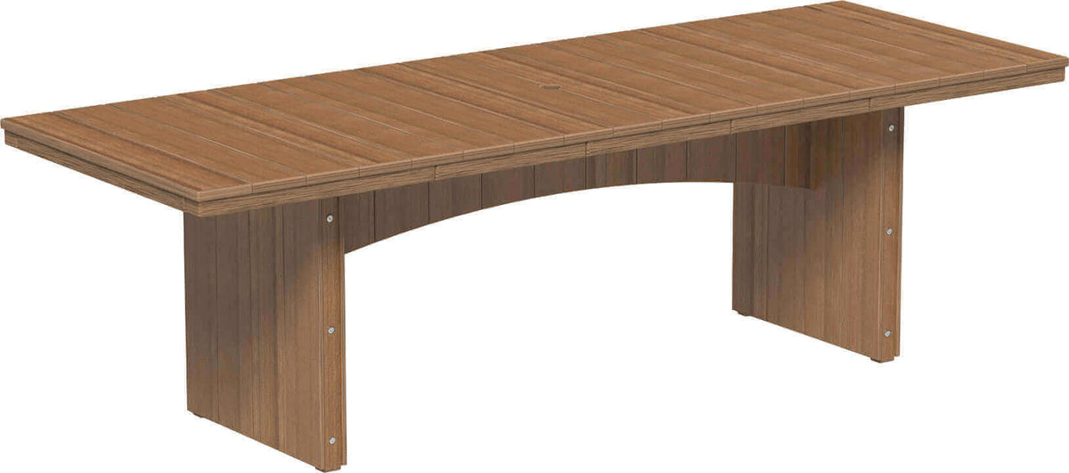 LuxCraft 7-Piece Urban Outdoor Dining Set | 3' x 8' Rectangular Table — recycled poly tabletop for outdoor family dining