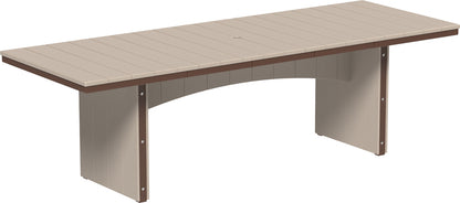 LuxCraft 3' x 8' rectangular outdoor dining table made with sturdy weather-resistant materials