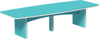 4' x 10' oval outdoor dining table that comfortably seats 10