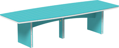 LuxCraft 4' x 10' Oval Outdoor Urban Dining Table | Counter Height