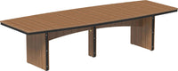 4' x 10' oval outdoor dining table that comfortably seats 10