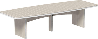 4' x 10' oval outdoor dining table that comfortably seats 10