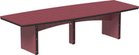 4' x 10' oval outdoor dining table that comfortably seats 10