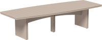 4' x 10' oval outdoor dining table that comfortably seats 10