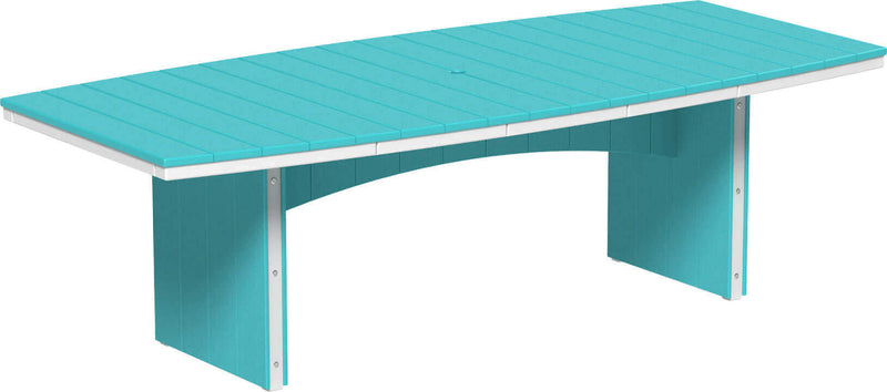 LuxCraft Oval Outdoor Dining Table accommodates up to 10 people features umbrella hole and variety of colors