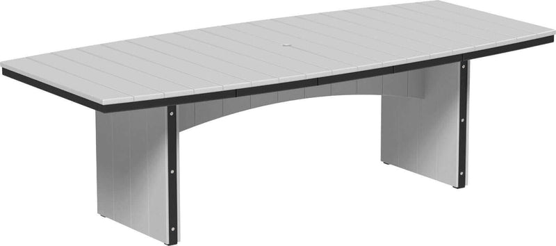 LuxCraft Oval Outdoor Dining Table accommodates up to 10 people features umbrella hole and variety of colors