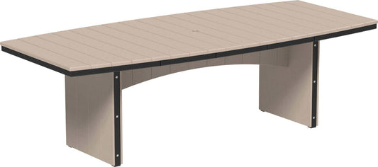 LuxCraft 8' Oval Outdoor Dining Table | Bar Height — Amish-crafted recycled poly, commercial-grade poly