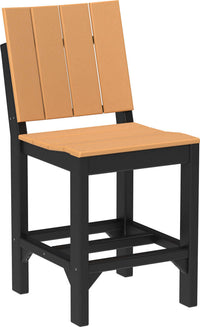 Counter height outdoor urban side chair available in earth tones, tropical and premium woodgrain finishes