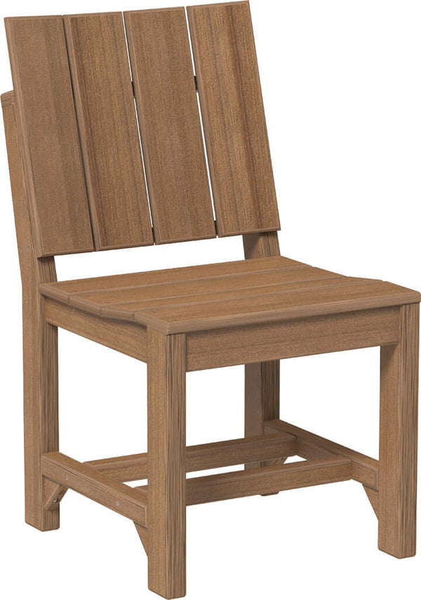 LuxCraft outdoor dining side chair crafted from high-density polyethylene recyclable plastic