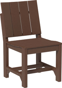LuxCraft outdoor dining side chair crafted from high-density polyethylene recyclable plastic
