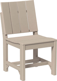 LuxCraft outdoor dining side chair crafted from high-density polyethylene recyclable plastic