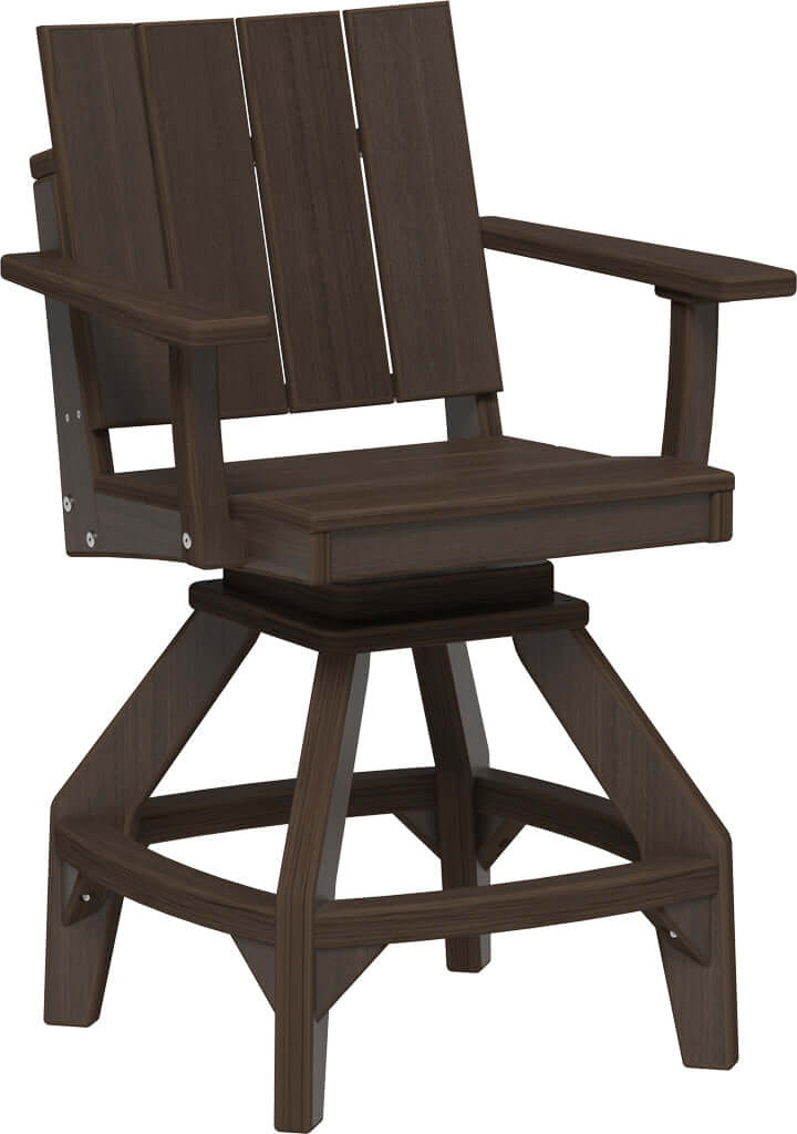 LuxCraft Urban Swivel Chair | Counter Height — recycled poly outdoor chair for outdoor patio seating