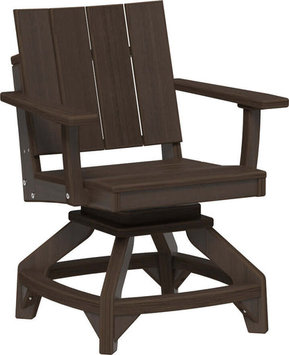 LuxCraft Urban Swivel Chair | Dining Height — Amish-crafted recycled poly, weather-resistant design