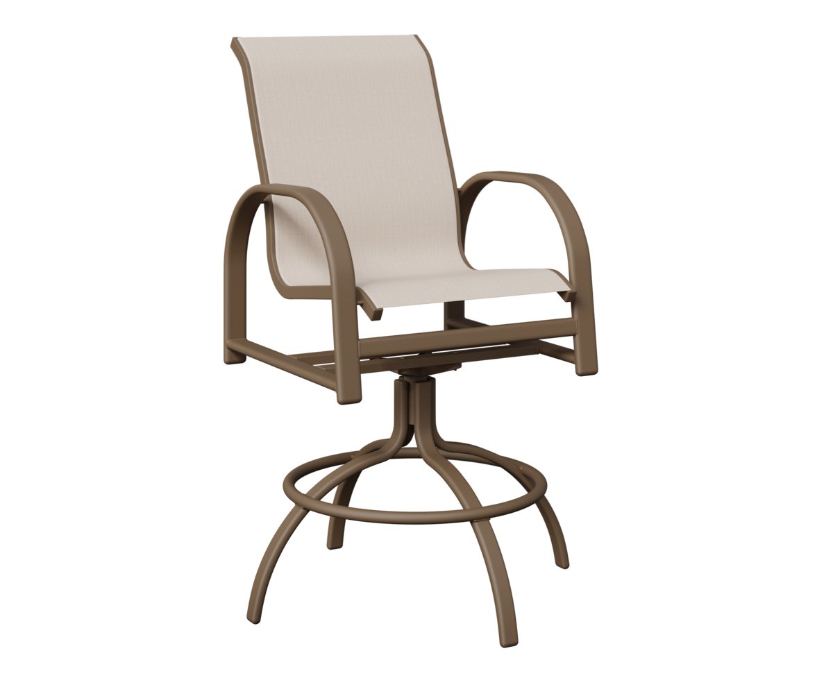 Berlin Gardens Murphy Padded Sling Swivel Bar Chair view 3