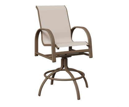 Berlin Gardens Murphy Padded Sling Swivel Bar Chair view 3