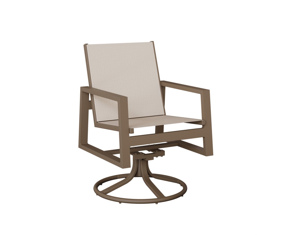 Berlin Gardens Vida Padded Sling Swivel Rocker Dining Chair view 3
