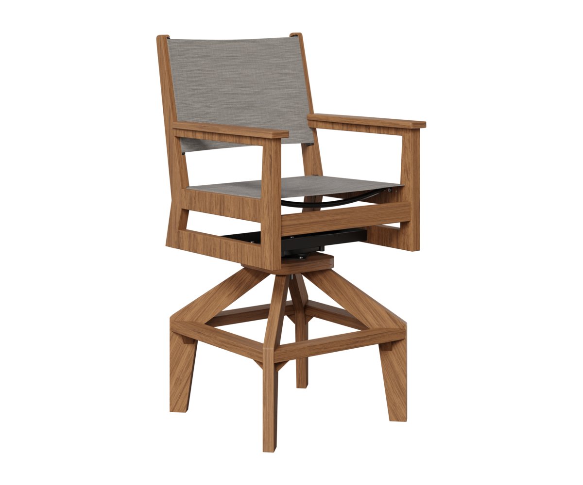 Berlin Gardens Mayhew Padded Sling Swivel Bar Chair view 3