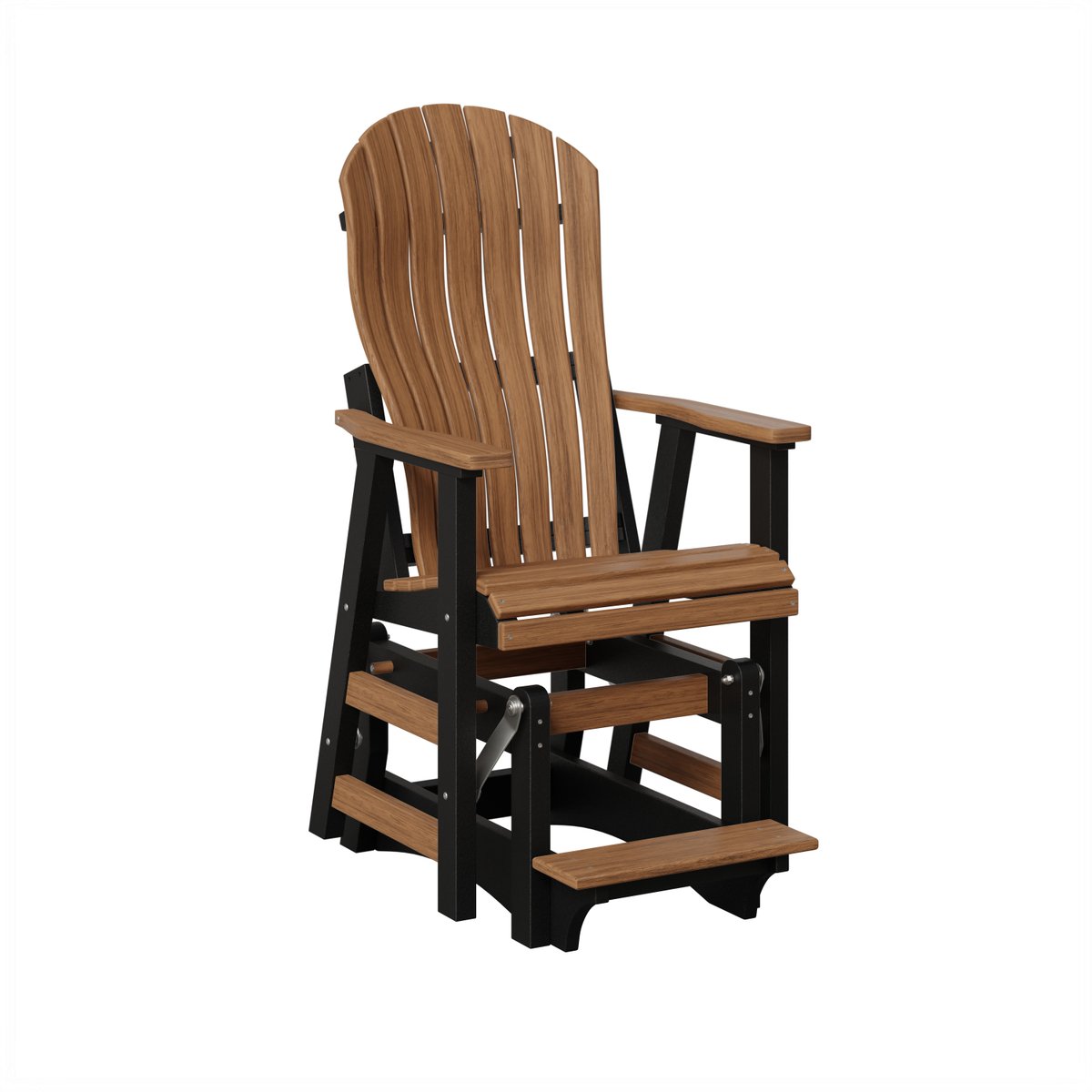 Berlin Gardens Contour Single Counter Glider in Antique Mahogany / Black
