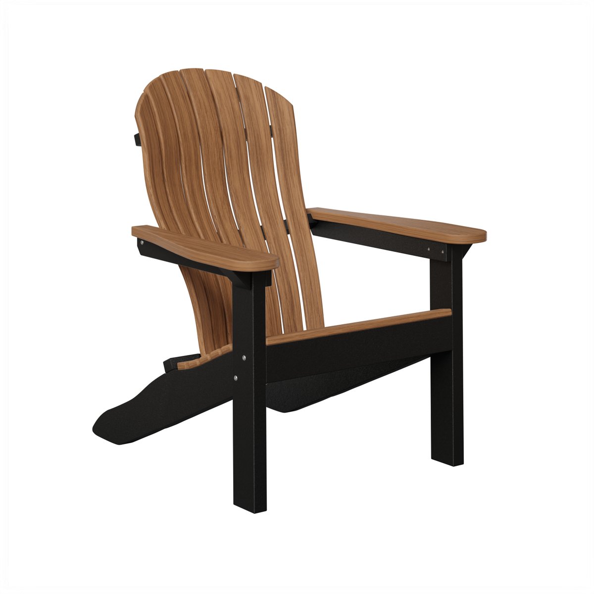 Berlin Gardens Contour Adirondack Chair in Antique Mahogany / Black