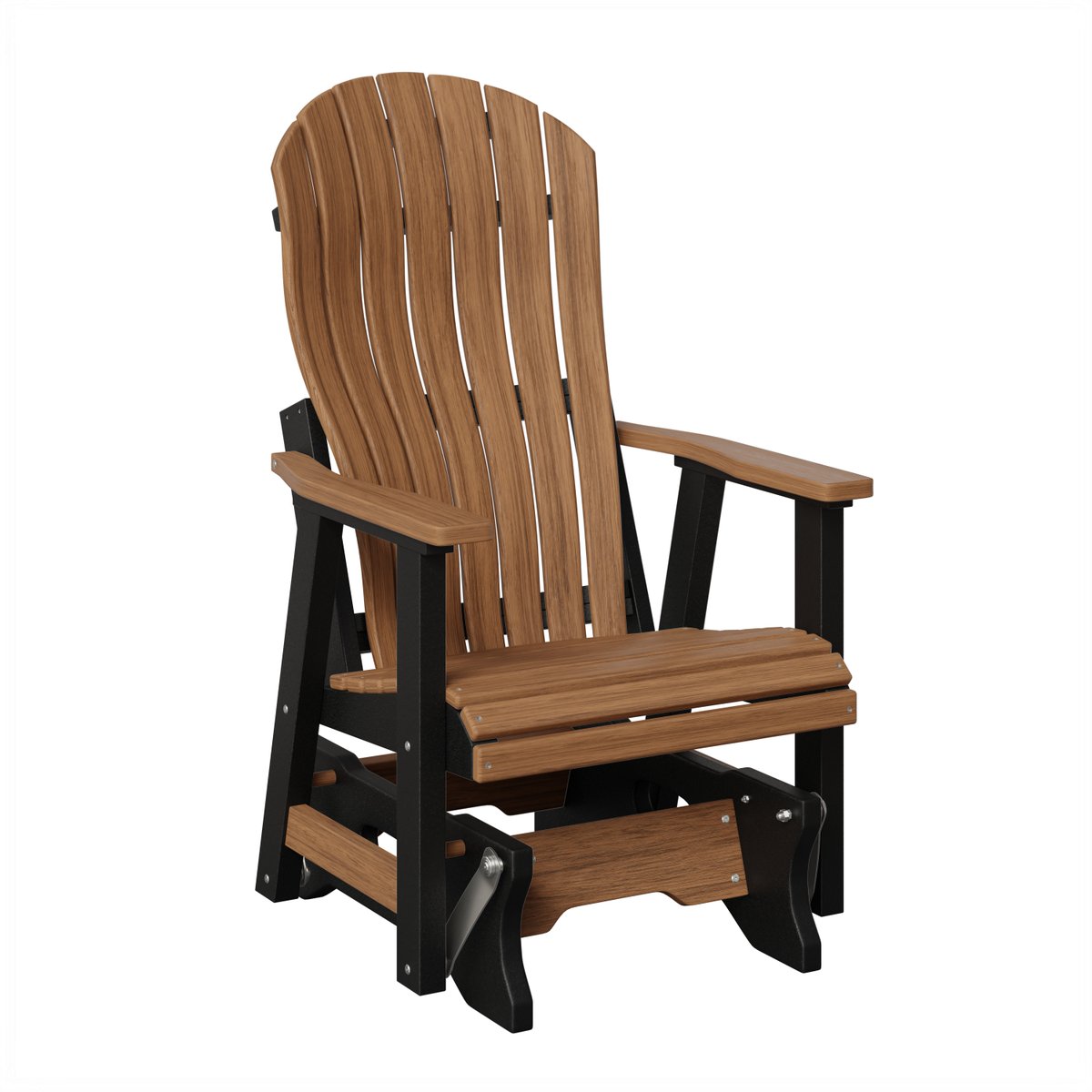 Berlin Gardens Contour Single Glider in Antique Mahogany / Black